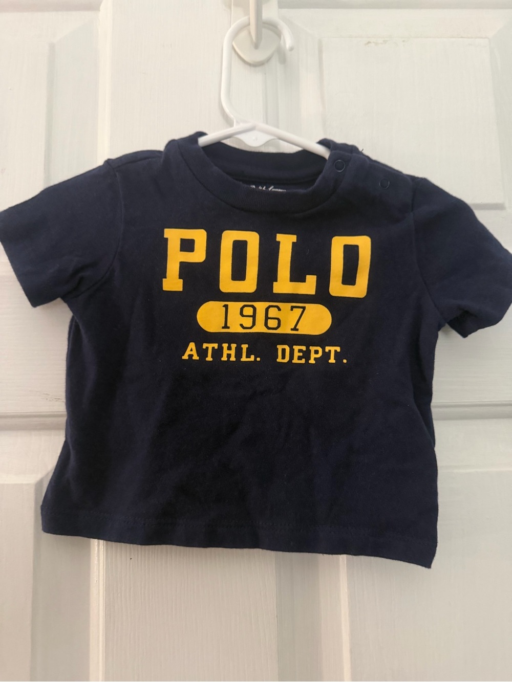Ralph Lauren Baby Boys 3M Navy Polo 1967 Graphic T-Shirt